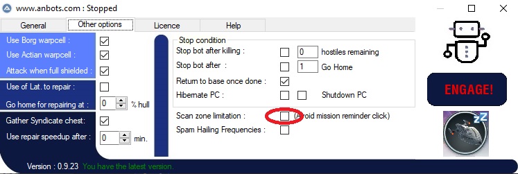 Avoid stfc mission reminder for anbots